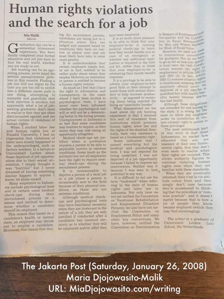 My op-ed in The Jakarta Post in which I discuss The Jakarta Post